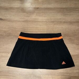 Adidas Black Mini Skirt with Orange Accents
